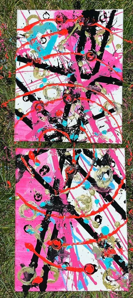 Boos & verdriet!, Antiek en Kunst, Kunst | Schilderijen | Abstract, Ophalen of Verzenden