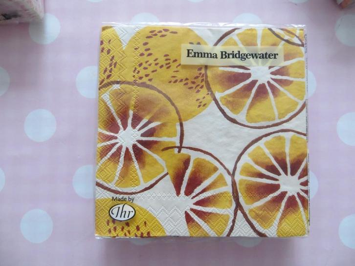 Emma Bridgewater servetten/Citroen/lemon/cocktail napkins, Huis en Inrichting, Keuken | Textiel, Nieuw, Overige typen, Geel, Ophalen of Verzenden