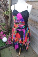 Jurk zwart/ kleur Hopfner mt 40 Vintage Vaste prijs AANBIE, Maat 38/40 (M), Zwart, Ophalen of Verzenden, Zo goed als nieuw