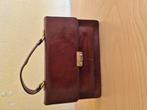 Vintage handtas echt leer, Ophalen of Verzenden, Gebruikt, Leer