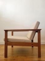 Vintage Deense fauteuil in teak, 1970, Huis en Inrichting, Fauteuils, Ophalen, Hout, Gebruikt, Minder dan 75 cm