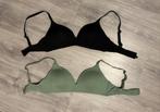 HEMA BH voorgevormde beugelloze bh Hema 80C zwart 85C groen, Hema, Ophalen of Verzenden, Zwart, BH