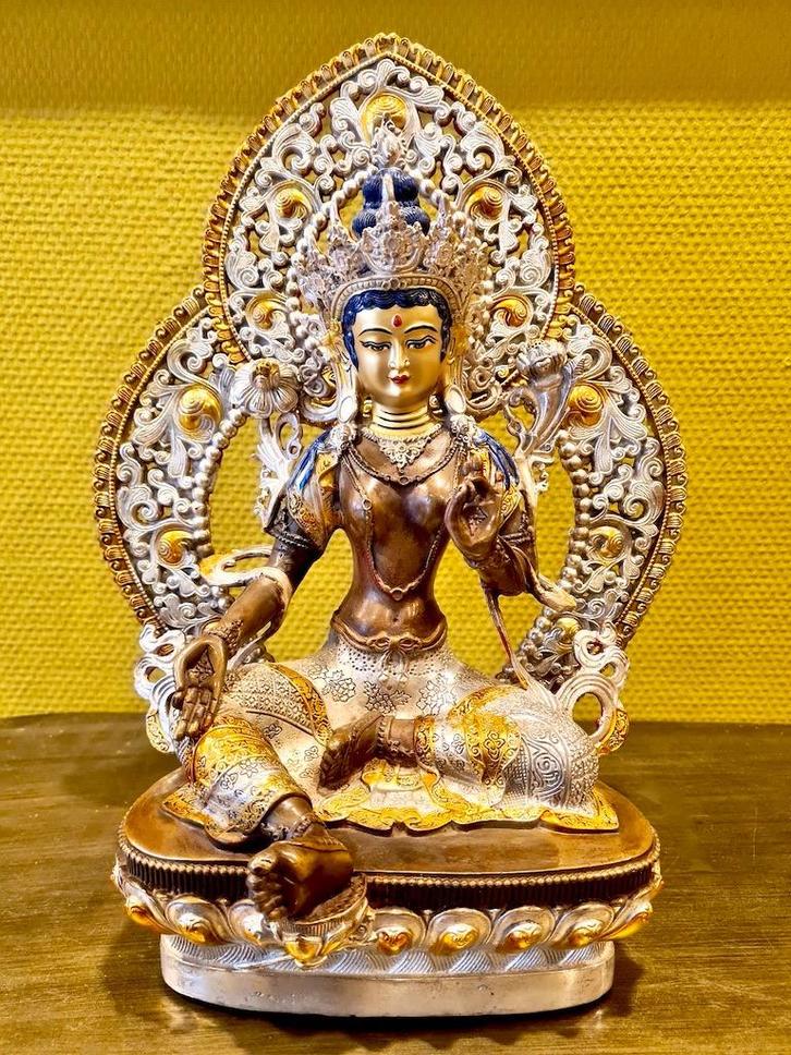 GROENE TARA BEELD 33 CM, Huis en Inrichting, Woonaccessoires | Boeddhabeelden, Nieuw, Ophalen of Verzenden