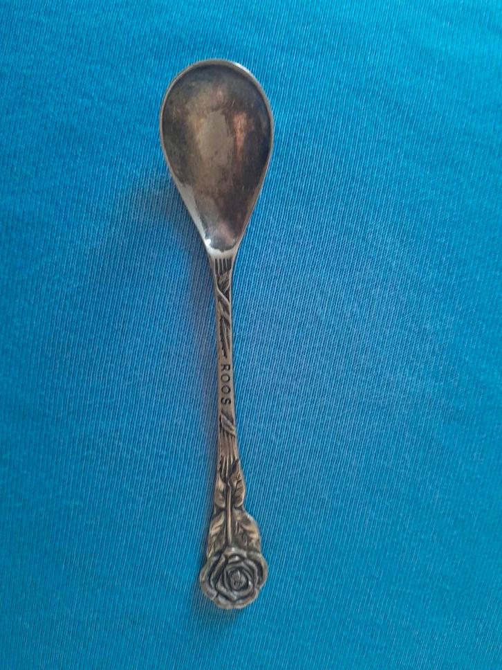 Zilveren Roos Lepel - Vintage, Antiek en Kunst, Antiek | Goud en Zilver, Zilver, Ophalen of Verzenden
