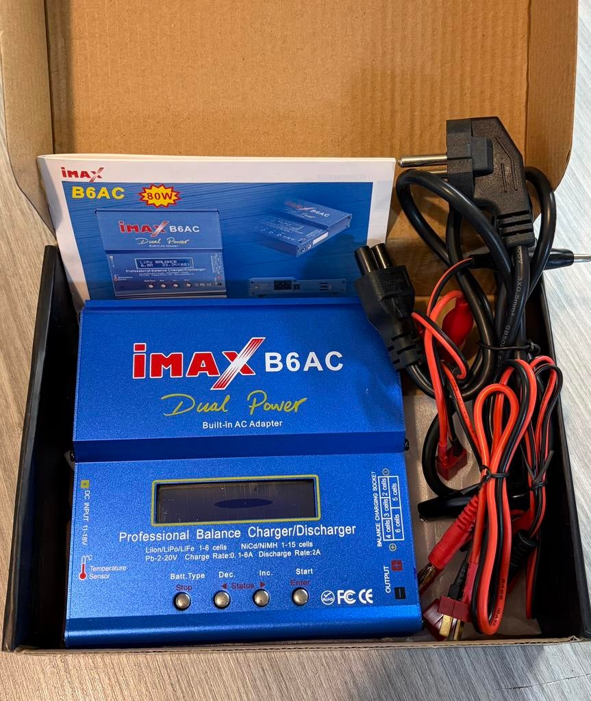NIEUW !  B6AC 80watt LiPo/NiMh/Nicad/Pb, balanced lader, Ophalen of Verzenden, Nieuw