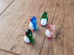 4 murano beeldjes pinguïns, Antiek en Kunst, Kunst | Designobjecten, Ophalen of Verzenden