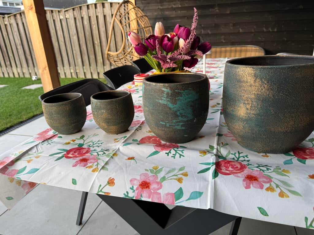 bloempot Coppelmans, Ophalen, Steen, Minder dan 30 cm, Rond