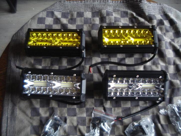 Oldtimer ledlampen verstralers geel en wit breedte 16 cm, Auto-onderdelen, Verlichting, Nieuw, Ophalen of Verzenden