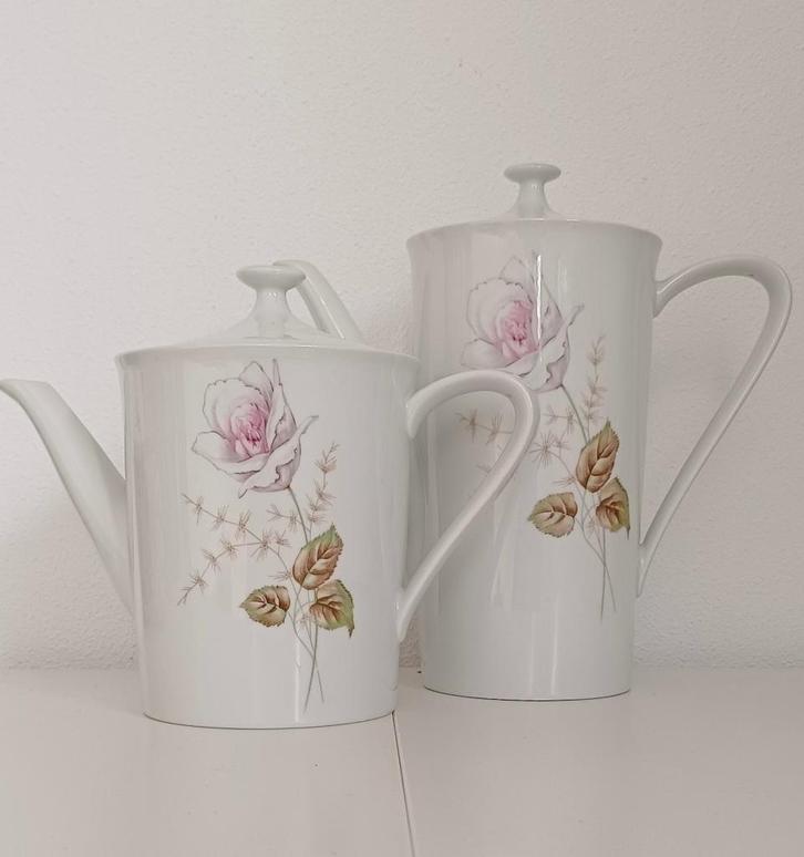 Brocante theepot en koffiepot (set), Antiek en Kunst, Curiosa en Brocante, Ophalen of Verzenden