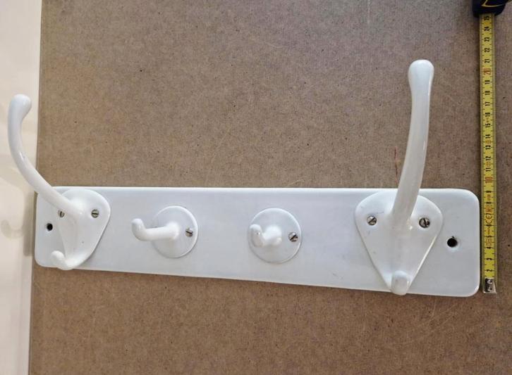 Antieke emaille kapstok,zeer zwaar,ruim 3 kilo!Gaaf!Vintage, Antiek en Kunst, Antiek | Emaille, Ophalen of Verzenden