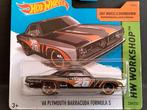 Plymouth Barracuda Formula S 1968 1:64 3inch Hotwheels Pol, Zo goed als nieuw, Auto, Verzenden