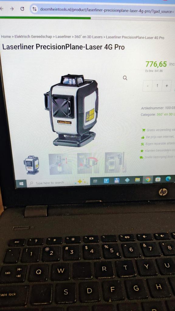 Laserliner PrecisionPlane-Laser 4G Pro (met problemen), Doe-het-zelf en Verbouw, Meetapparatuur, Gebruikt, Overige meters, Ophalen of Verzenden