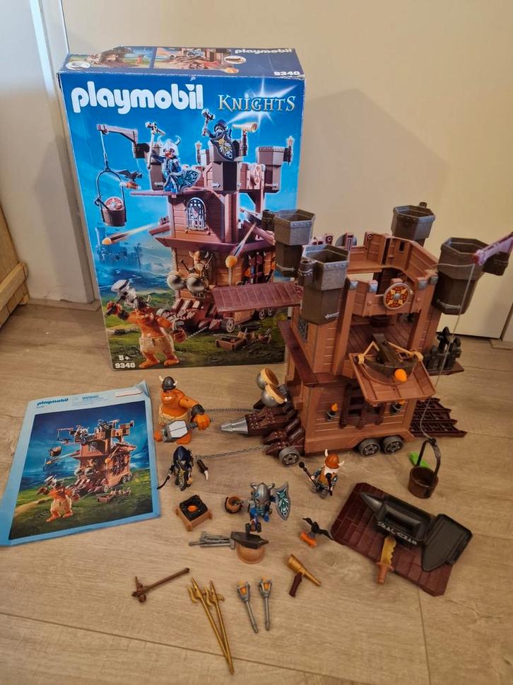 Playmobil 9340 Aanvalstoren / Rijdend Fort - complete set, Kinderen en Baby's, Speelgoed | Playmobil, Gebruikt, Complete set, Ophalen