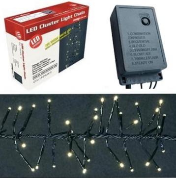 Witte (kerst) slinger met geclusterde leds Nieuw  192x beschikbaar voor biedingen