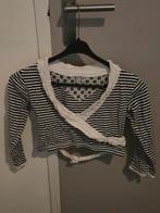 Zwart-wit gestreept overslagshirt  122/128 Pom Pom, Gebruikt, Meisje, Shirt of Longsleeve, Ophalen