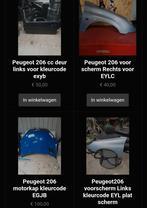 Peugeot206 plaatwerk diverse exyb eylc egjb enz, Ophalen of Verzenden, Voor