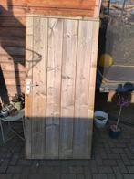 Houten poort met metalen frame, Ophalen, Gebruikt, 100 tot 150 cm, Looppoort
