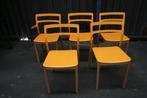 Depadova 5 stoelen, eetkamerstoelen design wachtkamerstoelen, Ophalen of Verzenden, Gebruikt, Hout, Vijf, Zes of meer stoelen