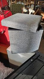 Grijze Opbergkruk / Voetenbank, Huis en Inrichting, Banken | Voetenbanken en Poefen, Ophalen