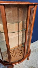 Vintage vitrine kast met schuifdeurtjes, Queen Ann style, Huis en Inrichting, Kasten | Buffetkasten, Ophalen, 50 tot 100 cm, Nvt