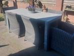 Tuintafel met massief blad van natuursteen, Ophalen, Gebruikt, Overige materialen