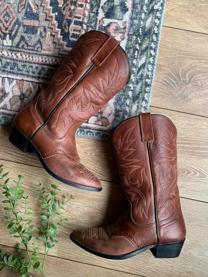Laredo cowboylaarzen 38 39 western boots bohemian laarzen, Kleding | Dames, Schoenen, Zo goed als nieuw, Hoge laarzen, Bruin, Ophalen of Verzenden