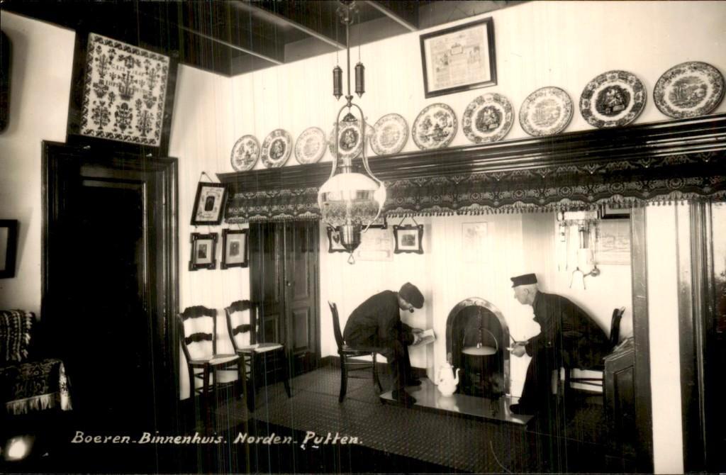 Putten - Boeren-Binnenhuis - Norden, Ophalen of Verzenden, 1920 tot 1940, Ongelopen, Gelderland