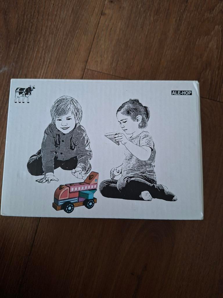 Vintage Abrick Houten Blokken Trein, Kinderen en Baby's, Speelgoed | Bouwstenen, Ophalen, Zo goed als nieuw, Abrick