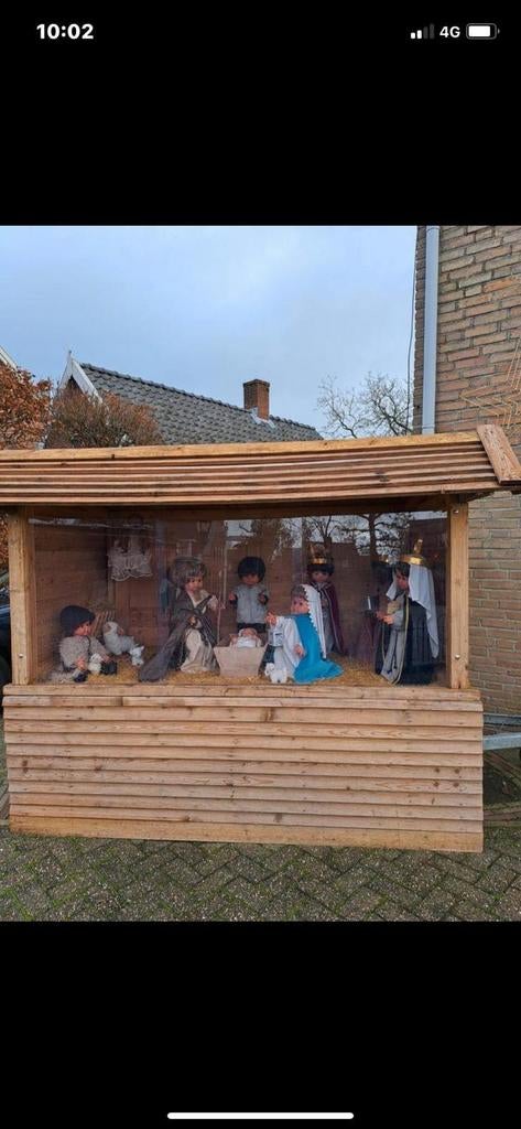 Kerststal op aanhangwagen, Ophalen