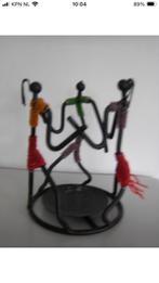 Drie danseressen. In het midden ruimte voor een kaars., Overige kleuren, Ophalen of Verzenden, Zo goed als nieuw, Metaal