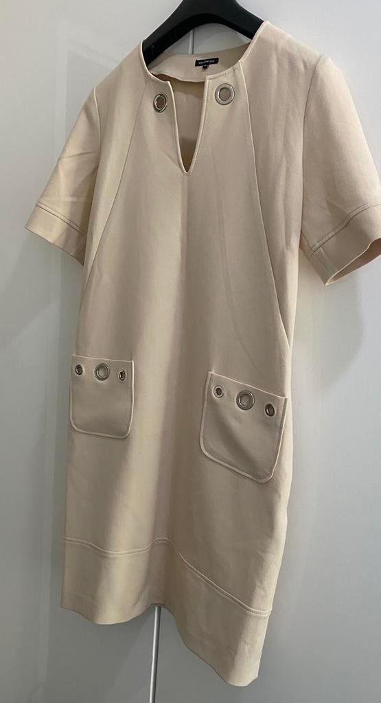 Caroline biss jurk, Beige, Ophalen of Verzenden, Zo goed als nieuw, Maat 36 (S)
