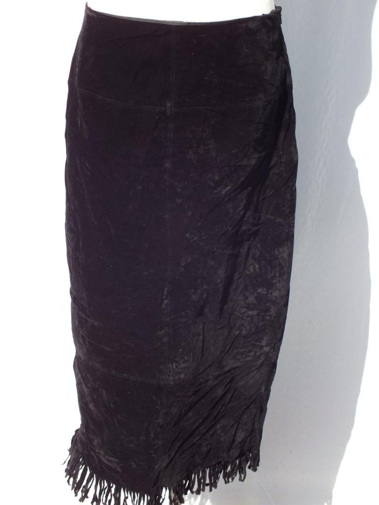 Leuke zwarte rok, franjes. Mt 40 merk v&d, Kleding | Dames, Rokken, Maat 38/40 (M), ., Zwart, Ophalen of Verzenden