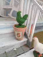 Buxus kip in pot...Poppenhuis 1:12....( Fotonr F84 ), Verzamelen, Poppenhuizen en Toebehoren, Ophalen of Verzenden, Nieuw, Poppenhuis