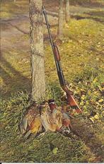 D7 Ongelopen ansichtkaart jagerstafereel a good dogs bag, Ophalen of Verzenden, 1960 tot 1980, Ongelopen