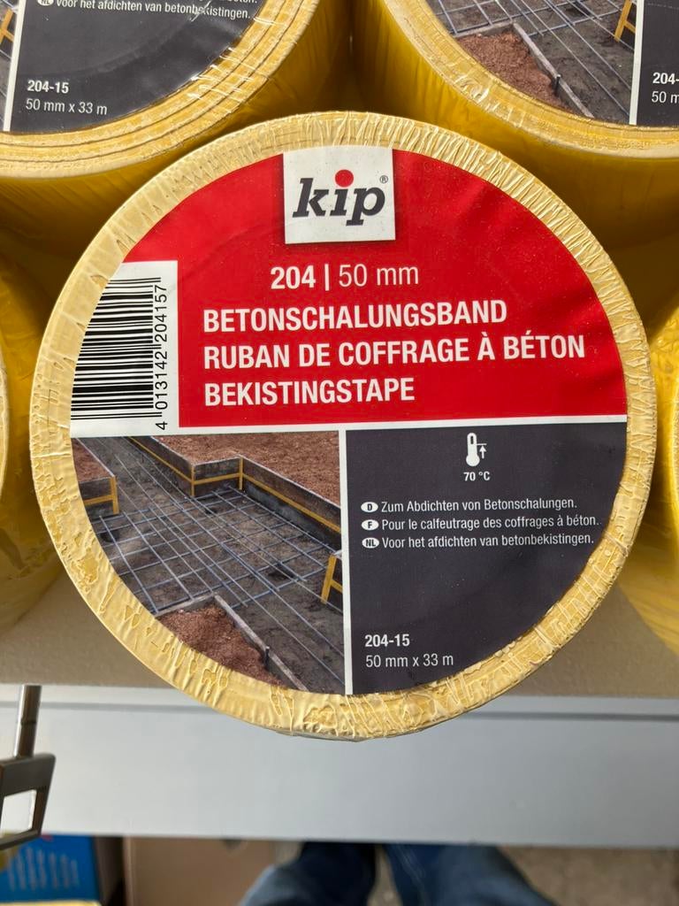 Kip 204 bekistingstape, Doe-het-zelf en Verbouw, Isolatie en Afdichting, Ophalen of Verzenden, Nieuw, Overige materialen, 15 m² of meer