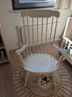 Houten schommelstoel, Ophalen, Gebruikt, Wit, Eén