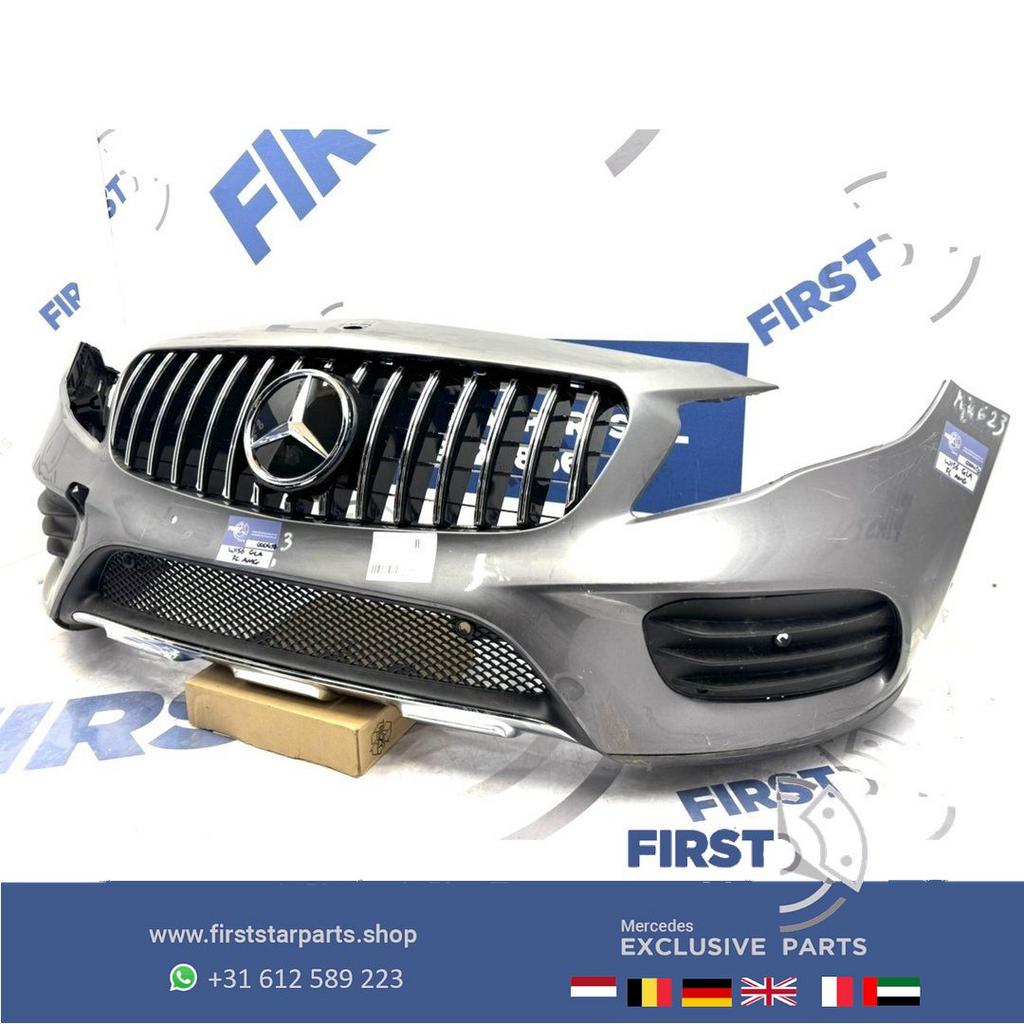 W156 BUMPER GLA FACELIFT AMG X156 VOORBUMPER X156 ZWART WIT, Gebruikt, -, Voor, Ophalen of Verzenden