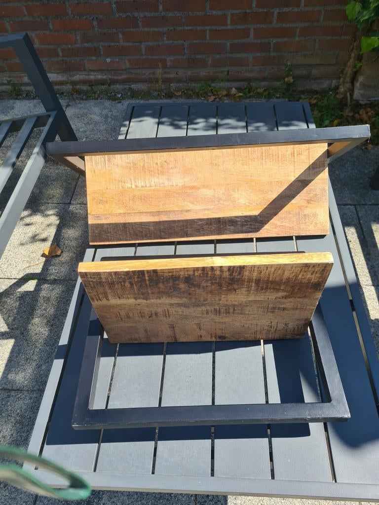 Set van 2 robuuste muurplankjes met metalen frame, Ophalen of Verzenden, Gebruikt