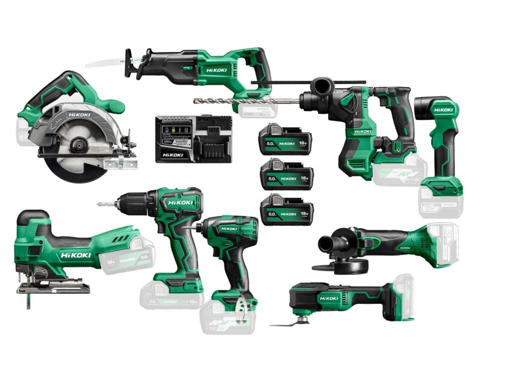 Hikoki KC18KIDLEV2 Combiset | 9 machines, 3 accu's en, Niet ingevuld, Niet ingevuld, Niet ingevuld