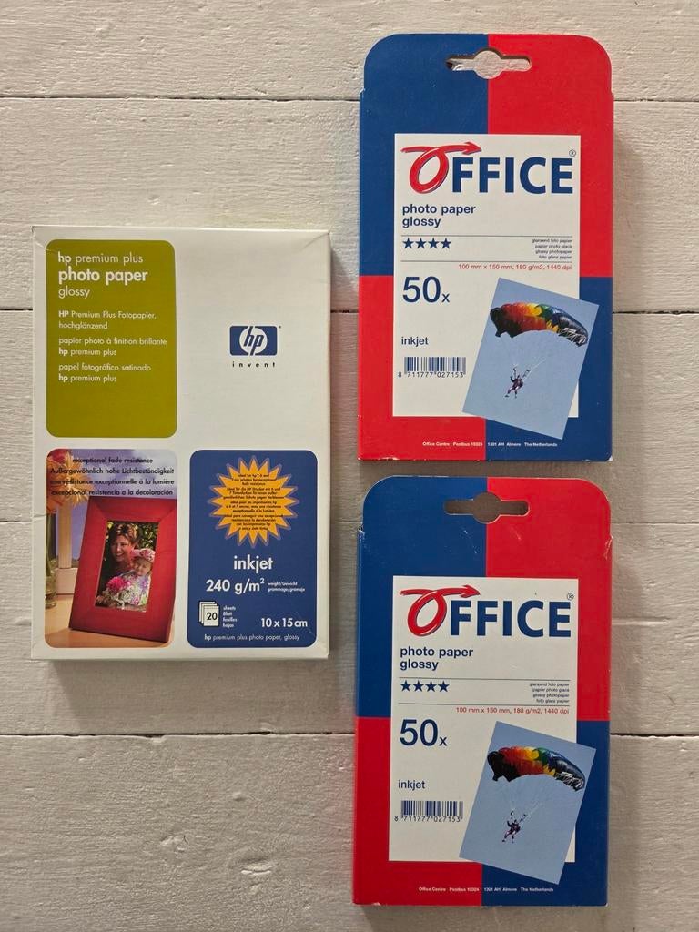 Hp premium plus photo paper glossy glanzend foto papier, Ophalen of Verzenden