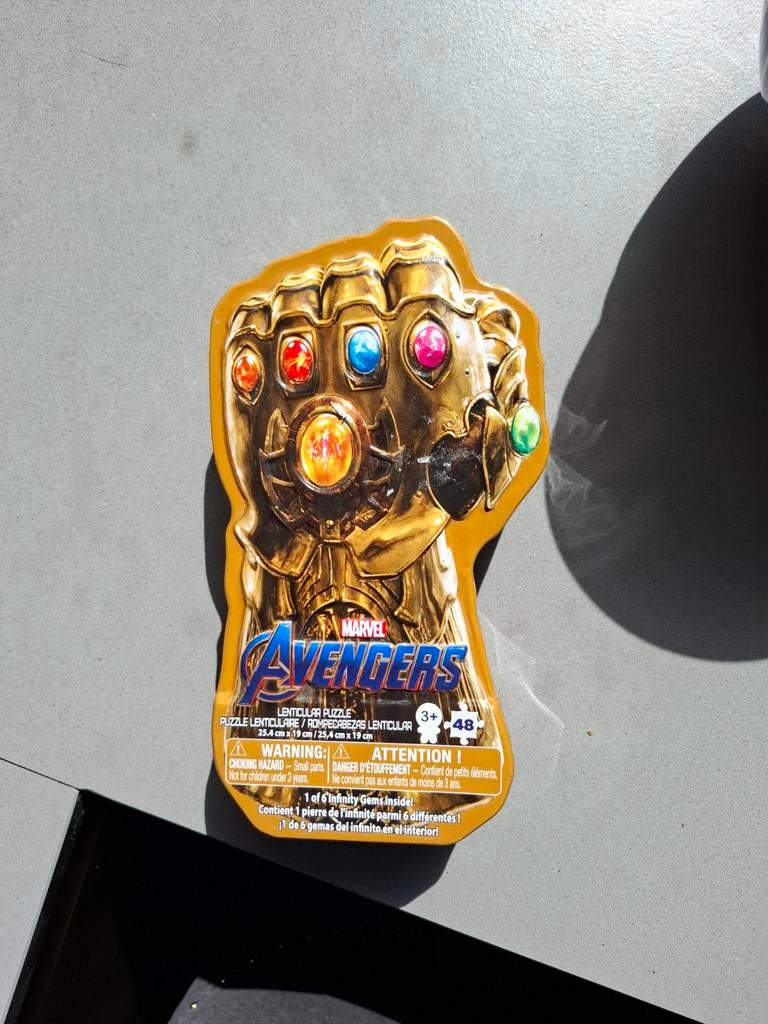 Marvel Avengers Infinity Gauntlet Lenticulaire Puzzel, Ophalen of Verzenden, Minder dan 500 stukjes, Nieuw, Legpuzzel