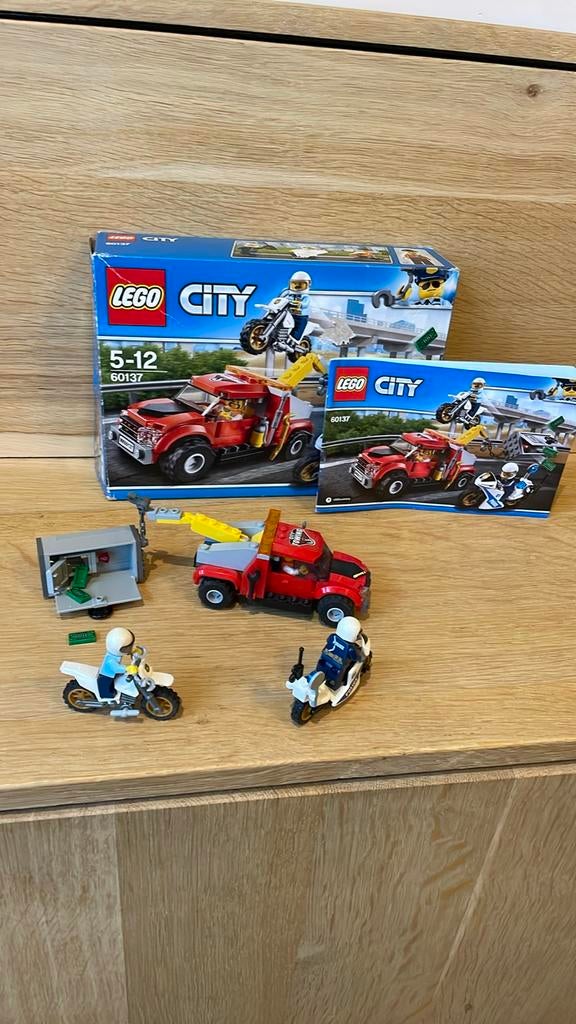 Lego City achtervolgings set, Lego, Ophalen of Verzenden, Inclusief doos, Complete set