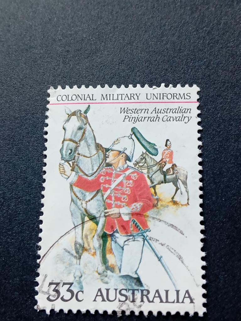 Australische postzegel: Koloniale Militaire Uniformen, Ophalen of Verzenden, Gestempeld