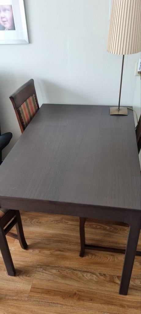 IKEA Laneberg uitschuifbare eettafel - donkerbruin, Ophalen, 100 tot 150 cm, 50 tot 100 cm, Zo goed als nieuw