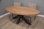 Ovale teak tafel 210 cm, 100 tot 150 cm, Verzenden, Vijf personen of meer, Overige materialen