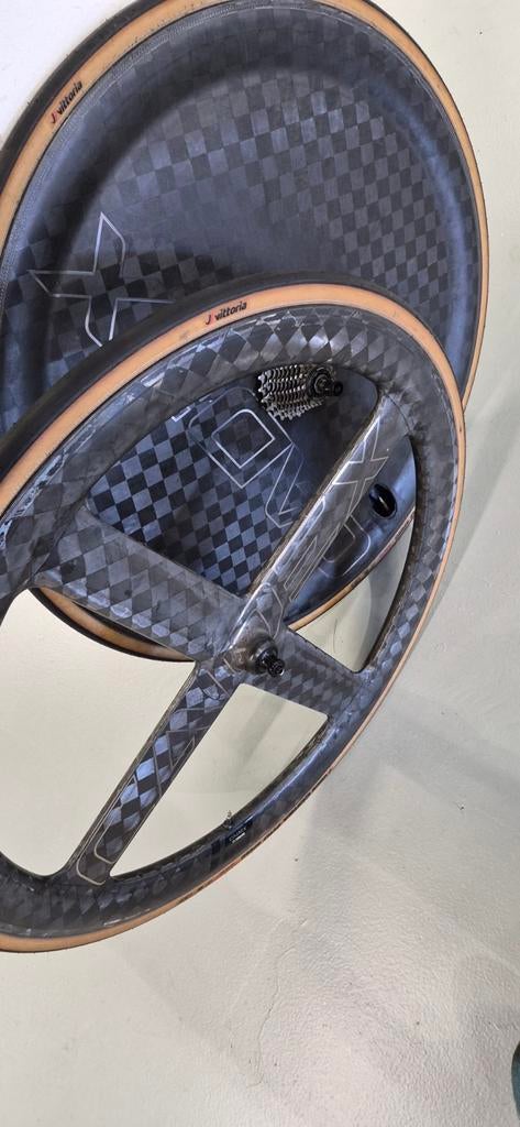 Cadex wielset tijdrit triatlon velgrem 4spoke dicht wiel, Fietsen en Brommers, Wiel, Gebruikt, Cadex, Racefiets