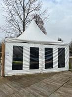 Party tent (wit met houten vlonder), Ophalen, Gebruikt, 2 meter of meer, 4 tot 6 meter