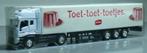 Model vrachtauto met MONA-toetjes oplegger, Hobby en Vrije tijd, Modelauto's | 1:87, Ophalen of Verzenden, Nieuw, Bus of Vrachtwagen