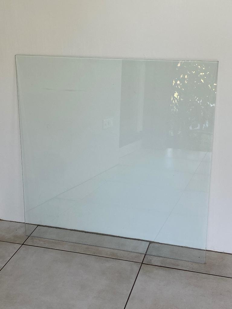 Glazen brandveiligheidsplaat houtkachel 90x90 cm, Ophalen, Gebruikt, Vrijstaande haard, Houthaard