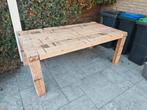 Idioot zware houten tuintafel 190x100x76 cm, Ophalen, Gebruikt, Rechthoekig, Hout